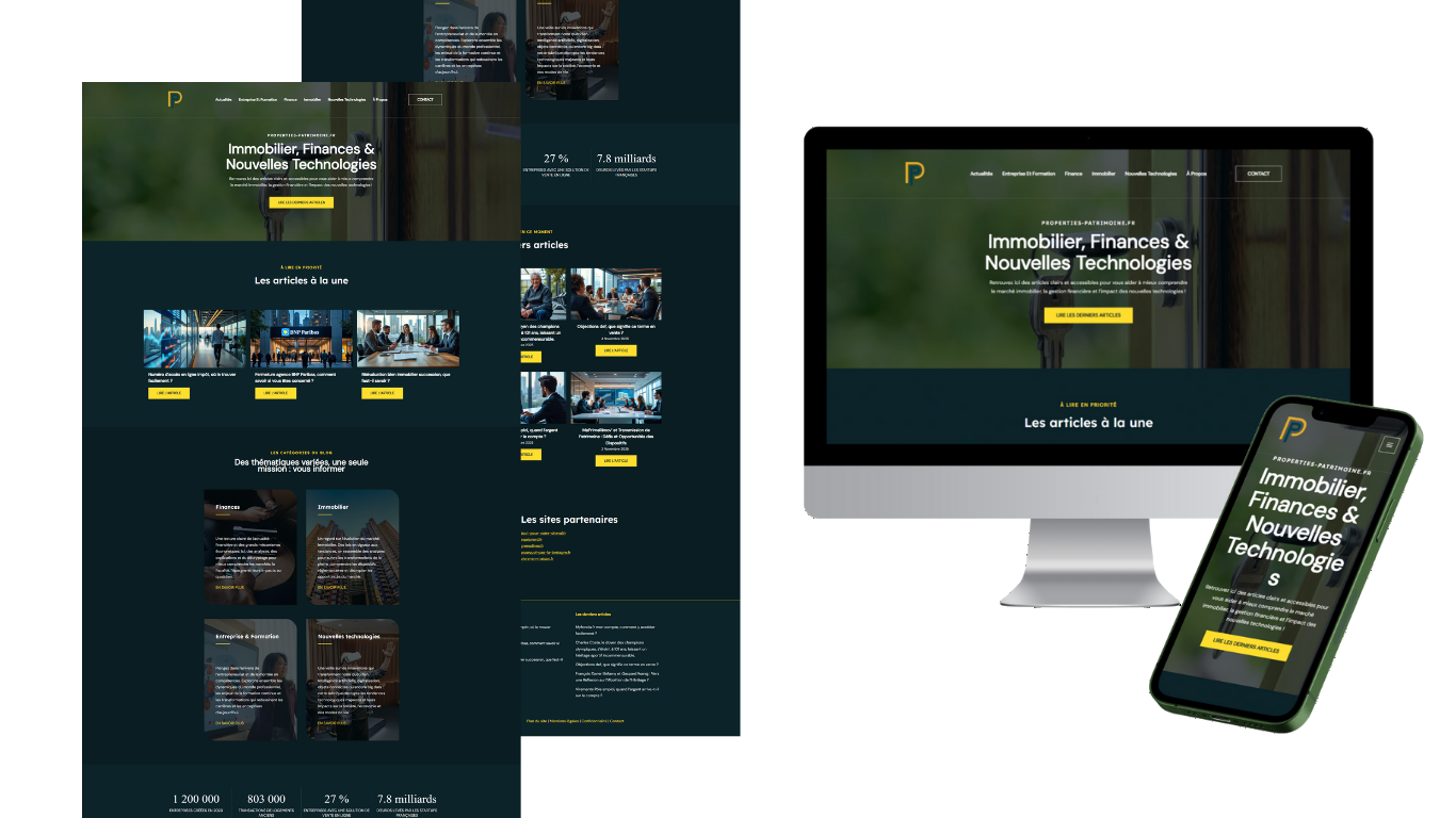 Mockup site web
